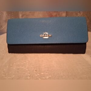 Coach Blue and Navy Colorblock Wallet